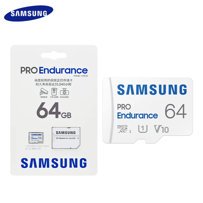 

SAMSUNG PRO Endurance 32GB 64GB 128GB 256GB microSDXC Memory Card High speed Up to 100MB/s U3 V30 C10 TF Card 100% Original