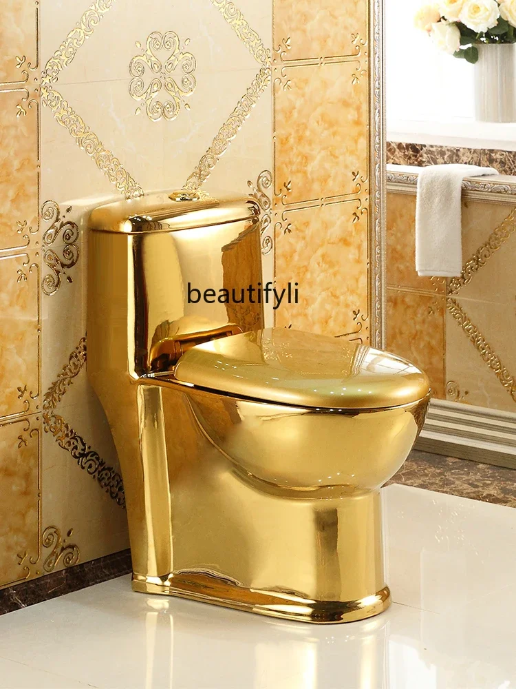 Household European-Style Flush Golden Toilet Household Small Apartment Siphon Water-Saving Deodorant Ceramic Color Toilet
Household European-Style Flush Golden Toilet Household Small Apartment Siphon Water-Saving Deodorant Ceramic Color Toilet