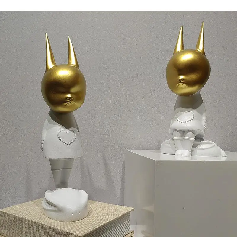 Gold Mask Figure Statue Abstract Crafts Child Character Resin Sculpture Desk Decoration Portrait Ornaments Room Aesthetics Decor
Gold Mask Figure Statue Abstract Crafts Child Character Resin Sculpture Desk Decoration Portrait Ornaments Room Aesthetics Decor