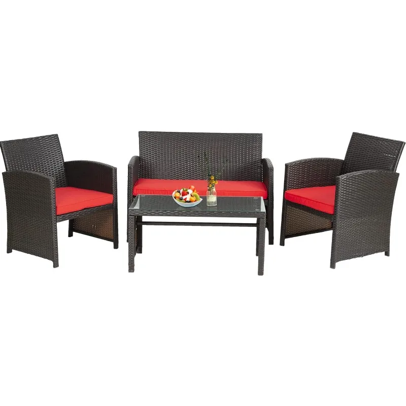 FDW 4 Pieces Outdoor Patio Furniture Sets Rattan Chair Patio Set Wicker Conversation Set Poolside Lawn Chairs Porch Furniture
FDW 4 Pieces Outdoor Patio Furniture Sets Rattan Chair Patio Set Wicker Conversation Set Poolside Lawn Chairs Porch Furniture