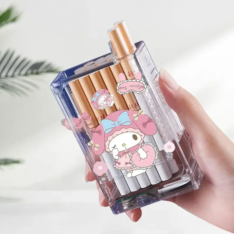 Перезаряжаемая Зажигалка Melody Kuromi Hello Kitty, 20 сигаретных пакетов, встроенная сигарета
Перезаряжаемая Зажигалка Melody Kuromi Hello Kitty, 20 сигаретных пакетов, встроенная сигарета
