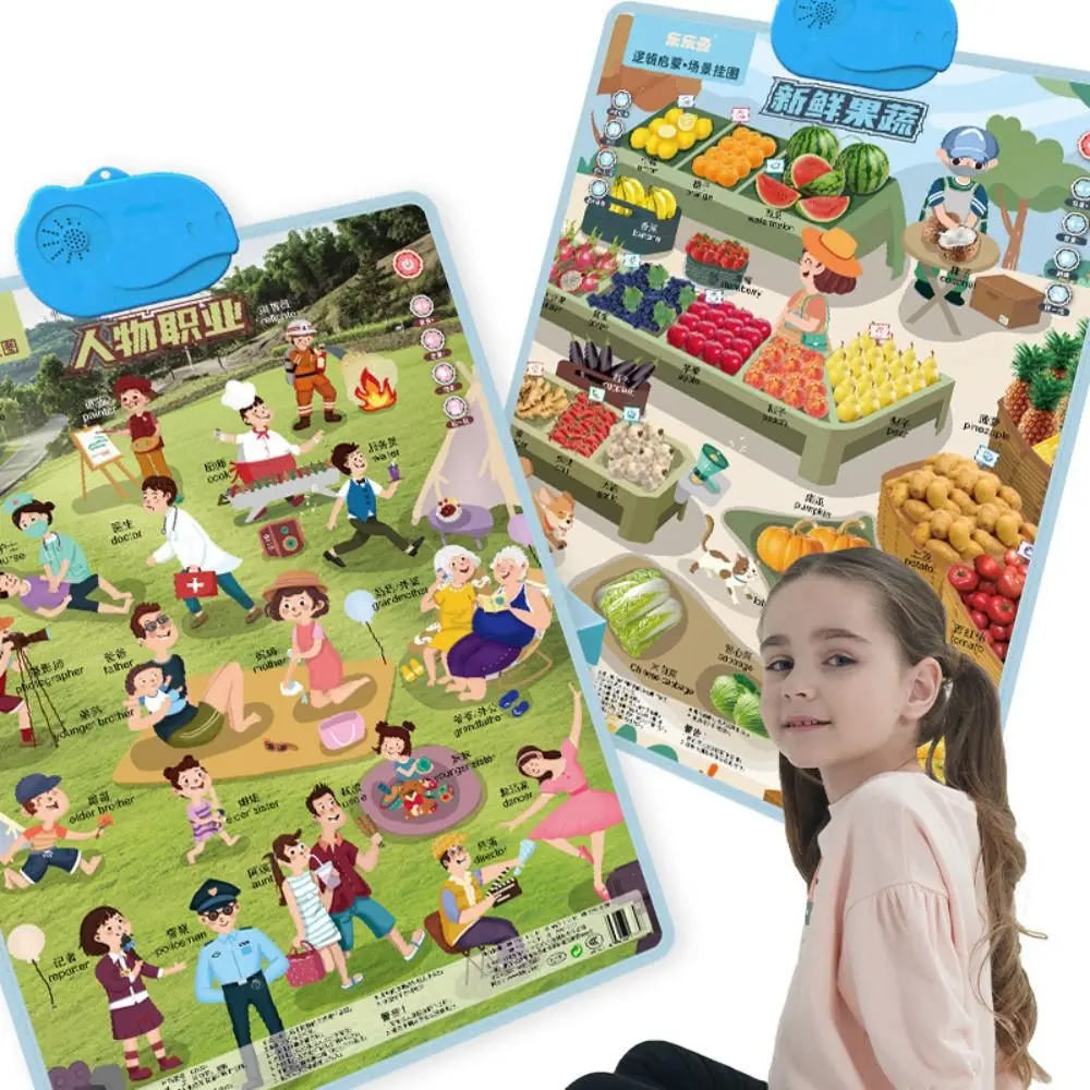 

Children's Voice Voice Electronic Learning Audio Book Children's Cognitive Enlightenment Audio Wall Chart Baby Learning Toys