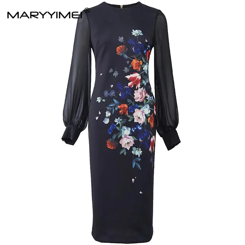 MARYYIMEI Designer Autumn Winter Elegant Party Dress Women's Fashion Lantern Sleeve Flower Print Package Buttocks Dresses
MARYYIMEI Designer Autumn Winter Elegant Party Dress Women's Fashion Lantern Sleeve Flower Print Package Buttocks Dresses