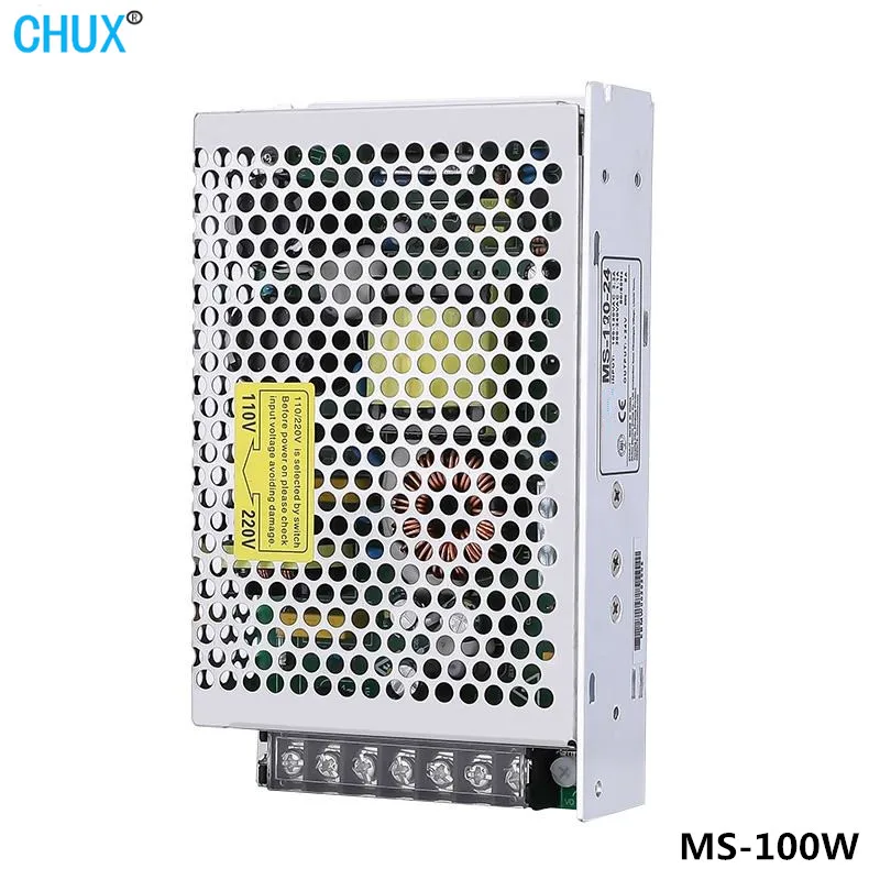 

CHUX 100w Switching Power Supply 12v 5v 15v 24v 48v Small Volume Led Strip Light Ac Dc Ms100w Single Output Smps Power Supp