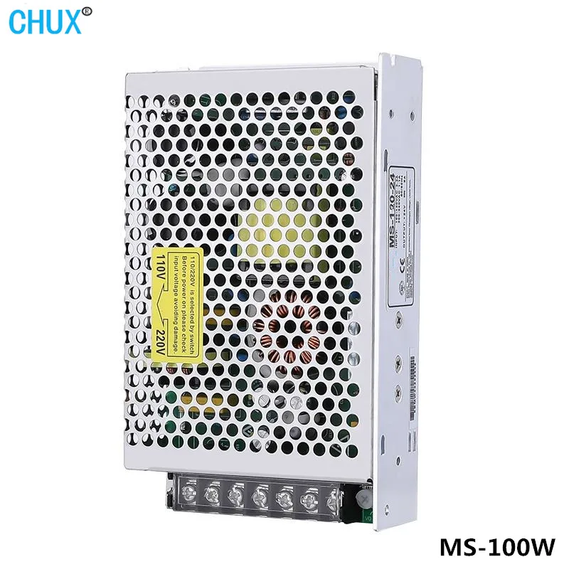 CHUX 100w Switching Power Supply 12v 5v 15v 24v 48v Small Volume Led Strip Light Ac Dc Ms100w Single Output Smps Power Supp
CHUX 100w Switching Power Supply 12v 5v 15v 24v 48v Small Volume Led Strip Light Ac Dc Ms100w Single Output Smps Power Supp