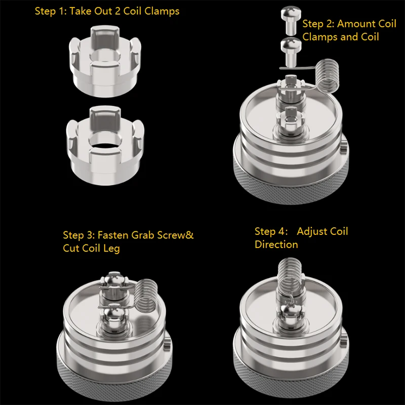 

YFTK Style Replacemnt Coil Clamps for Flash e-vapor Fev v4.5s+ V4.5 RTA Tank Atomizer S16 SS Clamps Vape Pen Accessory