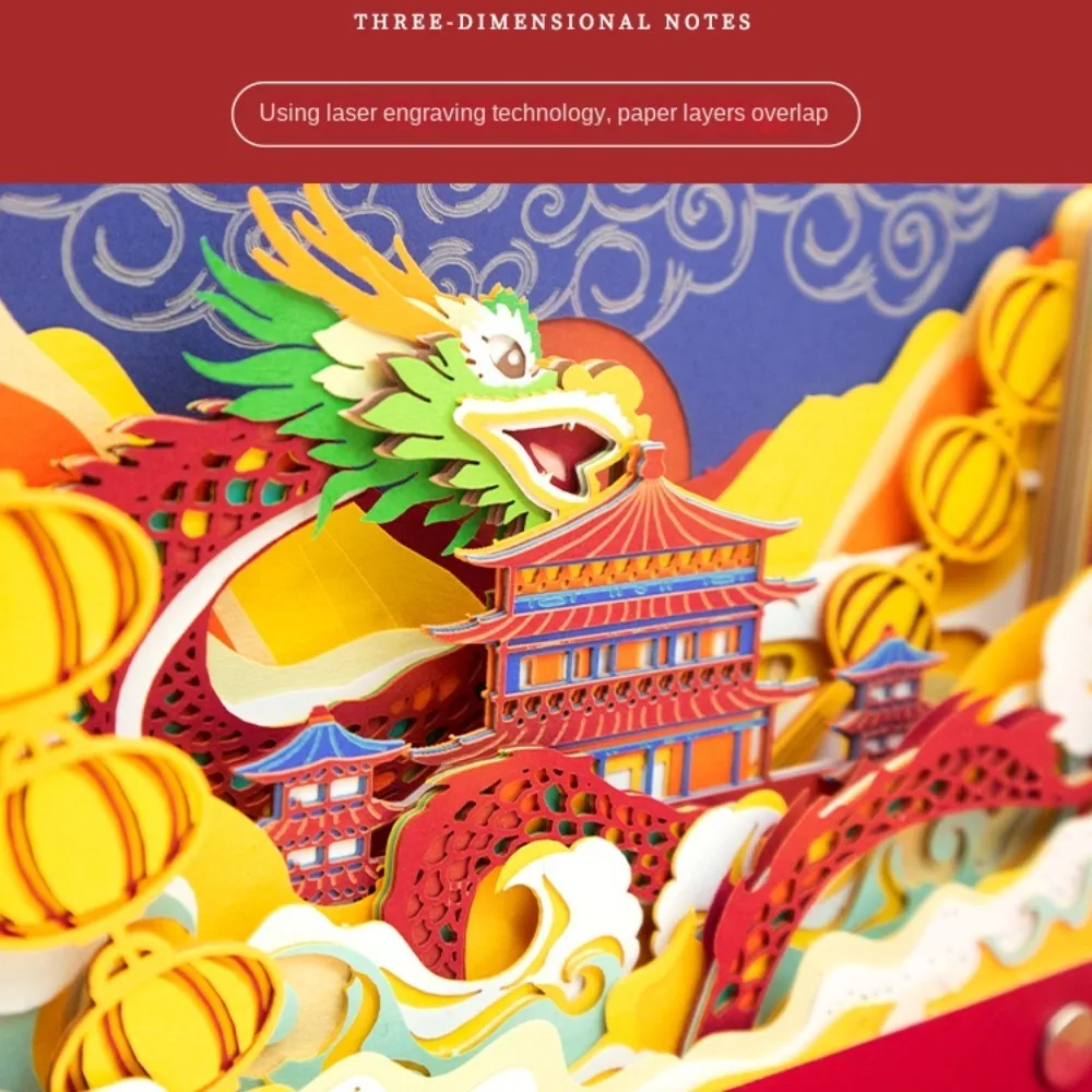 Sticky Notes Paper Carving Model Notepad 3D Mini 3D Calendar Notepad Dragon Chinese Dragon Year Creative Gift
Sticky Notes Paper Carving Model Notepad 3D Mini 3D Calendar Notepad Dragon Chinese Dragon Year Creative Gift