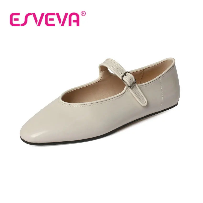 ESVEVA 2022 Round Toe Pumps Summer Flat Heel SheepSkin Basic Buckle Casual All Match Women Shoes Size 34-39
ESVEVA 2022 Round Toe Pumps Summer Flat Heel SheepSkin Basic Buckle Casual All Match Women Shoes Size 34-39