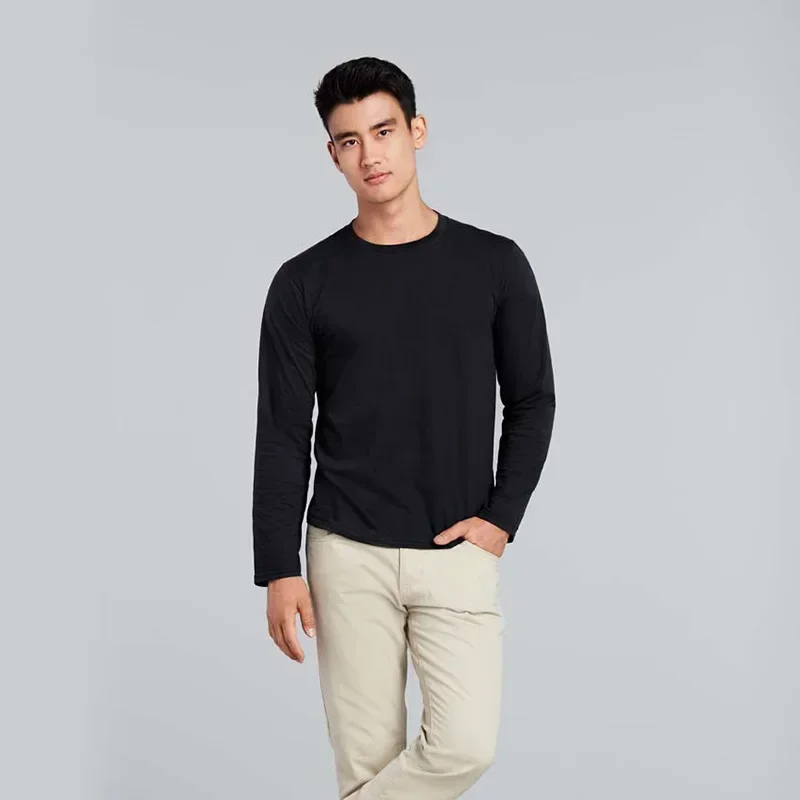 A3099 Brand New 100% Cotton Men's Long Sleeve T-Shirts Pure Color Men T shirt O-Neck Man T-Shirt Top Tees For Male Clothing
A3099 Brand New 100% Cotton Men's Long Sleeve T-Shirts Pure Color Men T shirt O-Neck Man T-Shirt Top Tees For Male Clothing