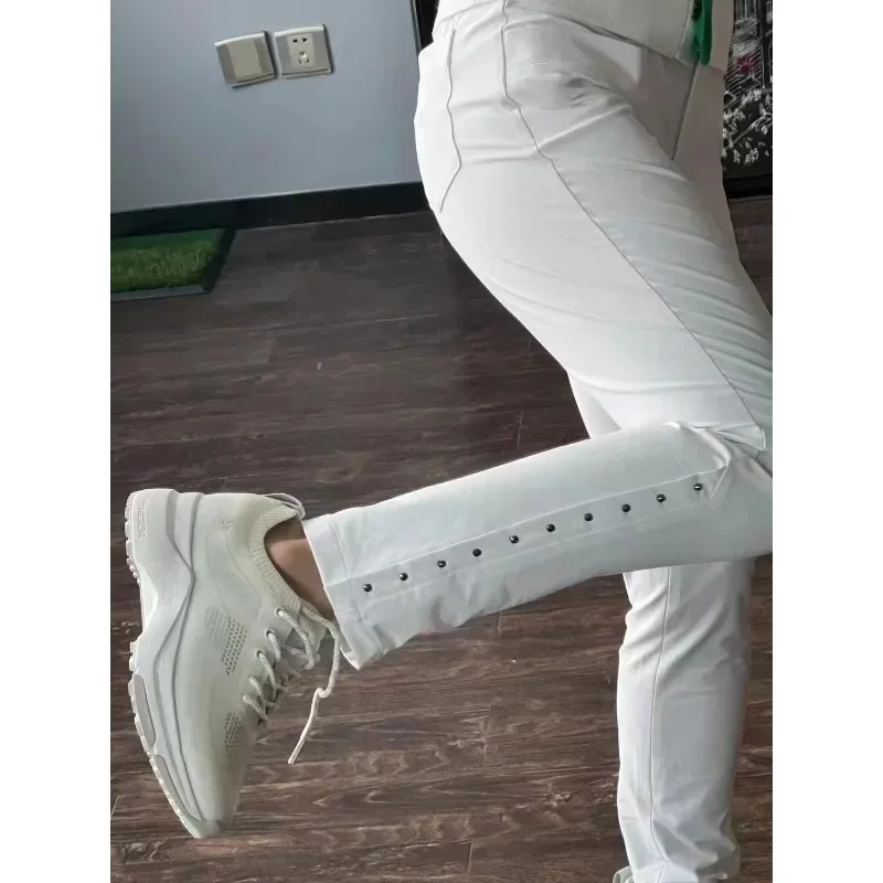 Korean Original Spring and Autumn Golf Pants Slim Fit and Elastic Mid Waist Small Foot Pencil Pants for Women
Korean Original Spring and Autumn Golf Pants Slim Fit and Elastic Mid Waist Small Foot Pencil Pants for Women