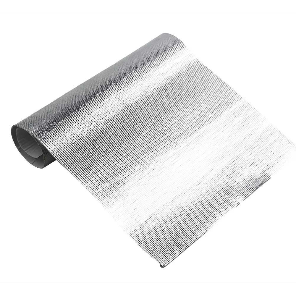 

25*50cm Car Heat Shield Insulation Hood Sound Deadener Protective Film Mat Aluminum Temperature Resistant Car Interior