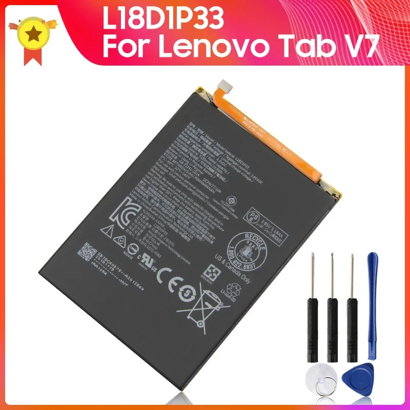 Сменная батарея L18D1P33 для Lenovo Tab V7 с инструментами, легкая в установке, 5180 мАч, 4,4 в, Вт/ч
Сменная батарея L18D1P33 для Lenovo Tab V7 с инструментами, легкая в установке, 5180 мАч, 4,4 в, Вт/ч