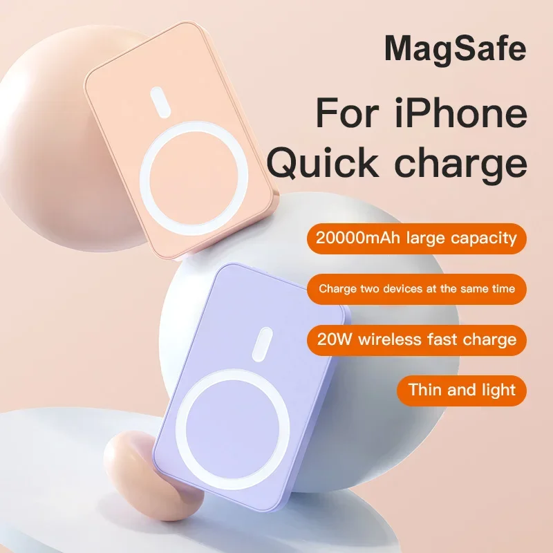 20000mAh Magnetic Power Bank Mini Portable Large Capacity Charger PD20W Wireless Fast Charge External Battery for iPhone
20000mAh Magnetic Power Bank Mini Portable Large Capacity Charger PD20W Wireless Fast Charge External Battery for iPhone