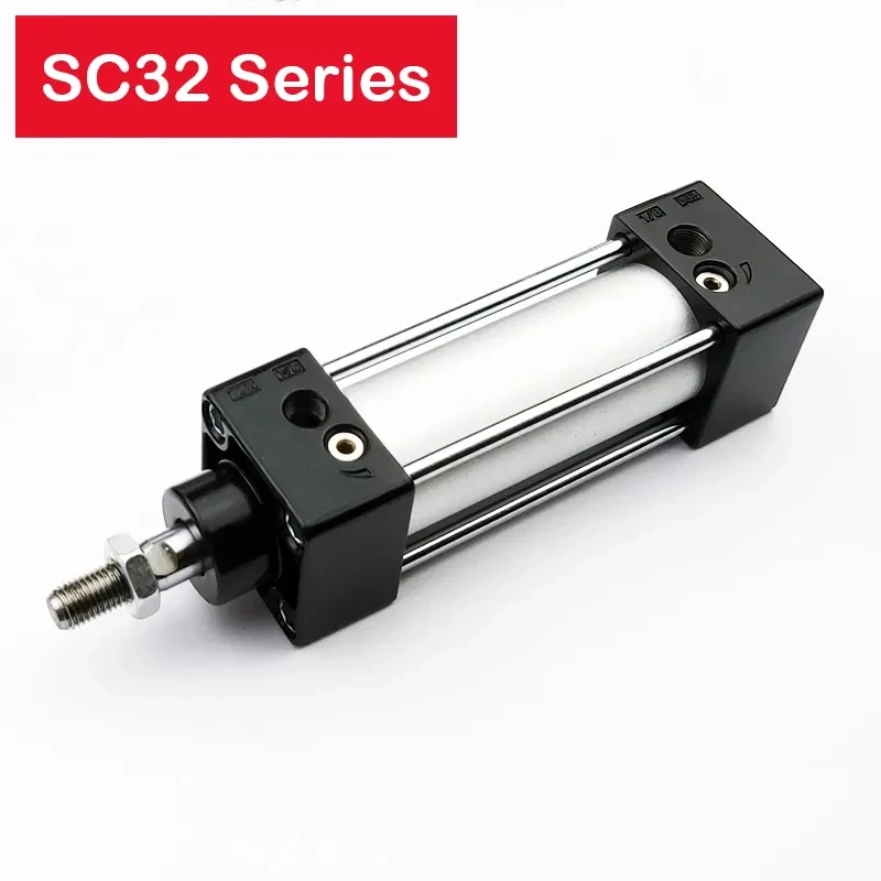 

Free shipping SC32 Series Pneumatic Cylinder Bore 32mm Stroke 25-1000 Double Acting Aluminum SC Air Cylinders