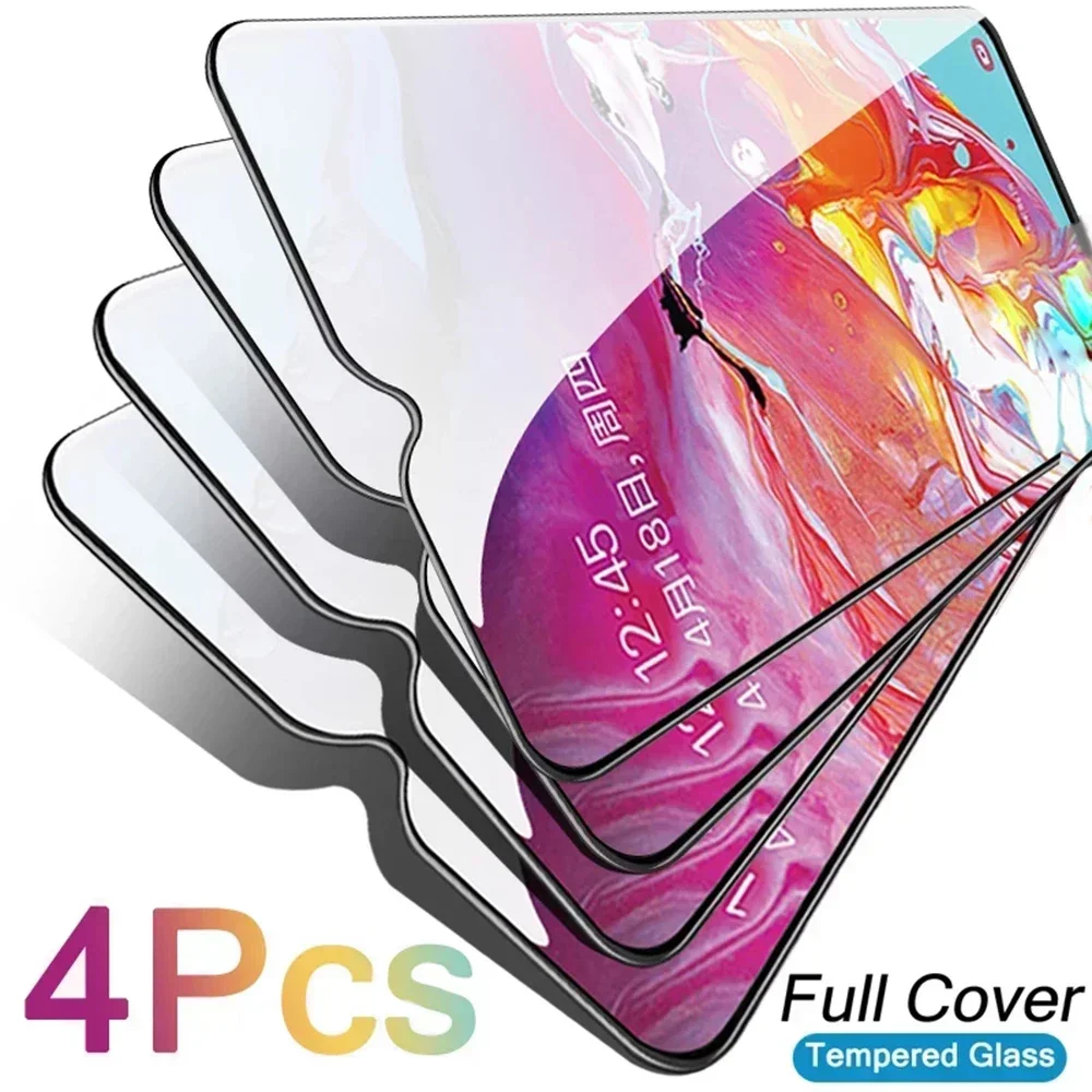 

4Pcs Tempered Glass For Samsung Galaxy A51 A50 A12 A40 A11 A20e A30s A71 A31 A21s Screen Protector on Samsung A52 A72 A32 Glass