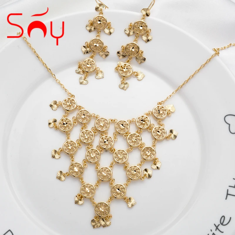 Sunny Jewelry Sets Fashion Bridal Wedding Vintage African Statement Indian Earrings Necklace For Women Anniversary Gift Party
Sunny Jewelry Sets Fashion Bridal Wedding Vintage African Statement Indian Earrings Necklace For Women Anniversary Gift Party