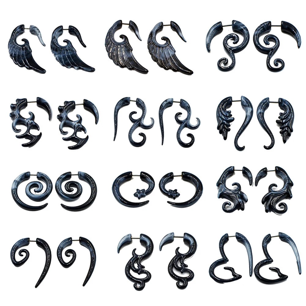 WKOUD 1 Pair Double Color Mixed Acrylic Acrylic Spiral Gauge Ear Plug Fake Cheater Stretcher Flesh Earrings Piercing Jewelry
WKOUD 1 Pair Double Color Mixed Acrylic Acrylic Spiral Gauge Ear Plug Fake Cheater Stretcher Flesh Earrings Piercing Jewelry
