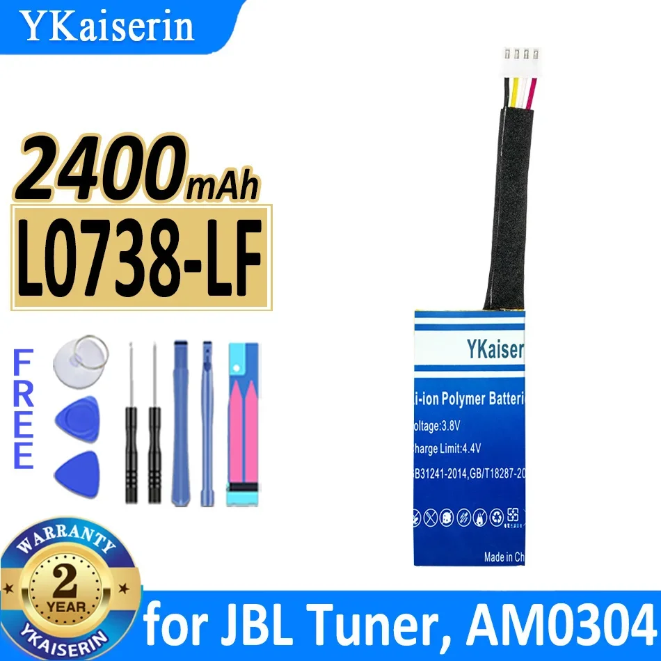 

YKaiserin 2400mAh L0738-LF Battery for JBL Tuner, AM0304 High Capacity Batterie Warranty + Track Number Free Tools