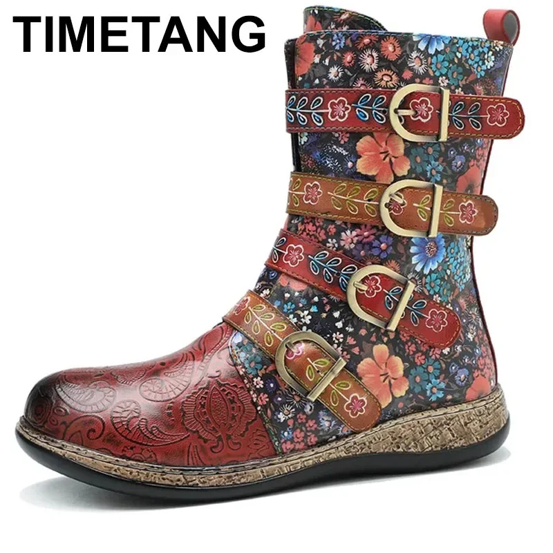 3cm Ethnic Sheepskin Leather Synthenic Chimney Mid Calf Boots Spring Autumn Fashion Flat Ladies Women Big Size Lady Shoes
3cm Ethnic Sheepskin Leather Synthenic Chimney Mid Calf Boots Spring Autumn Fashion Flat Ladies Women Big Size Lady Shoes