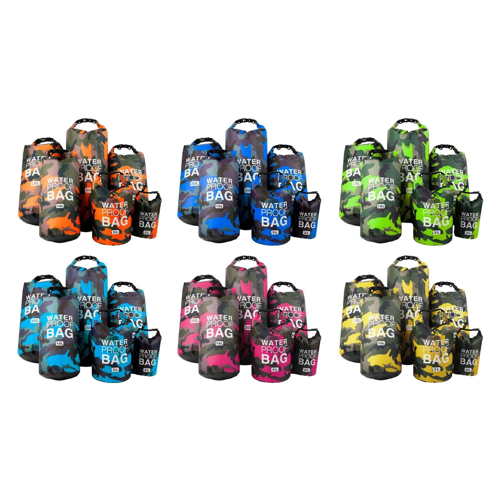 Водонепроницаемая сухая сумка для женщин и мужчин, 6 шт., 2 л, 5 л, 10 л, 15 л, 20 л, 30 л, герметичное снаряжение для рафтинга, пешего туризма, пляжа, гребли, кемпинга 
Водонепроницаемая сухая сумка для женщин и мужчин, 6 шт., 2 л, 5 л, 10 л, 15 л, 20 л, 30 л, герметичное снаряжение для рафтинга, пешего туризма, пляжа, гребли, кемпинга