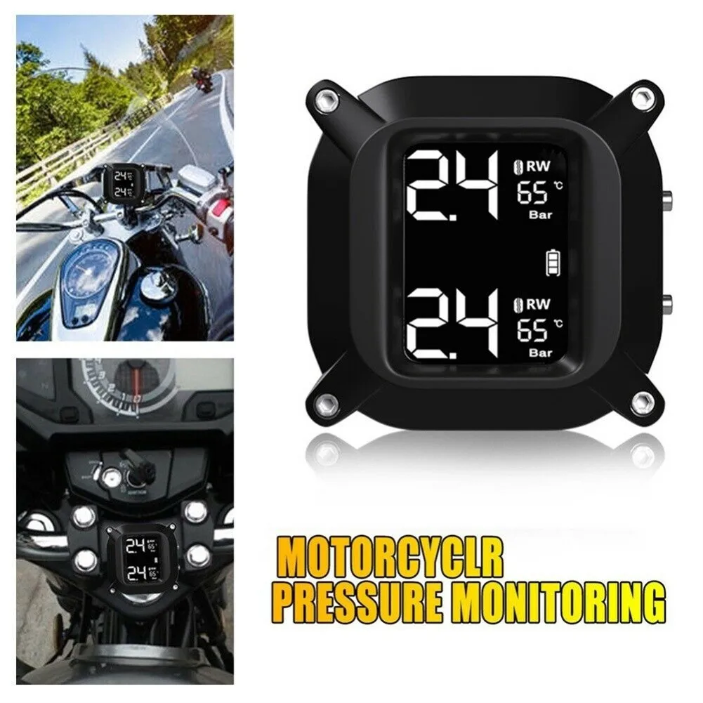 Wireless LCD TPMS Tire Pressure Monitor Motorcycle Systems+2 Sensors Waterproof Fuel Tire Pressure Monitoring System Digital
Wireless LCD TPMS Tire Pressure Monitor Motorcycle Systems+2 Sensors Waterproof Fuel Tire Pressure Monitoring System Digital