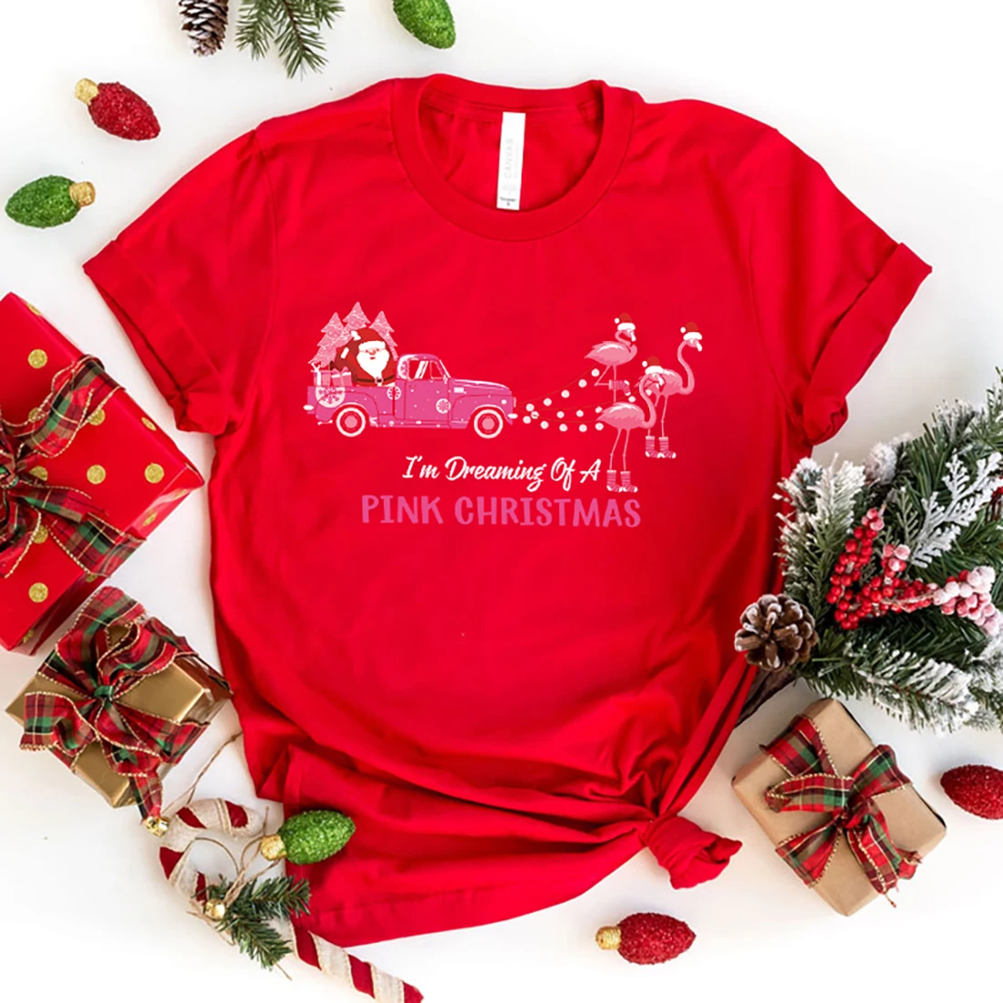 New I'M Dreaming Of A Pink Christmas Printing T Shirts Unisex Fashion Short Sleeve T Shirt Summer Casual Loose T-Shirt
New I'M Dreaming Of A Pink Christmas Printing T Shirts Unisex Fashion Short Sleeve T Shirt Summer Casual Loose T-Shirt