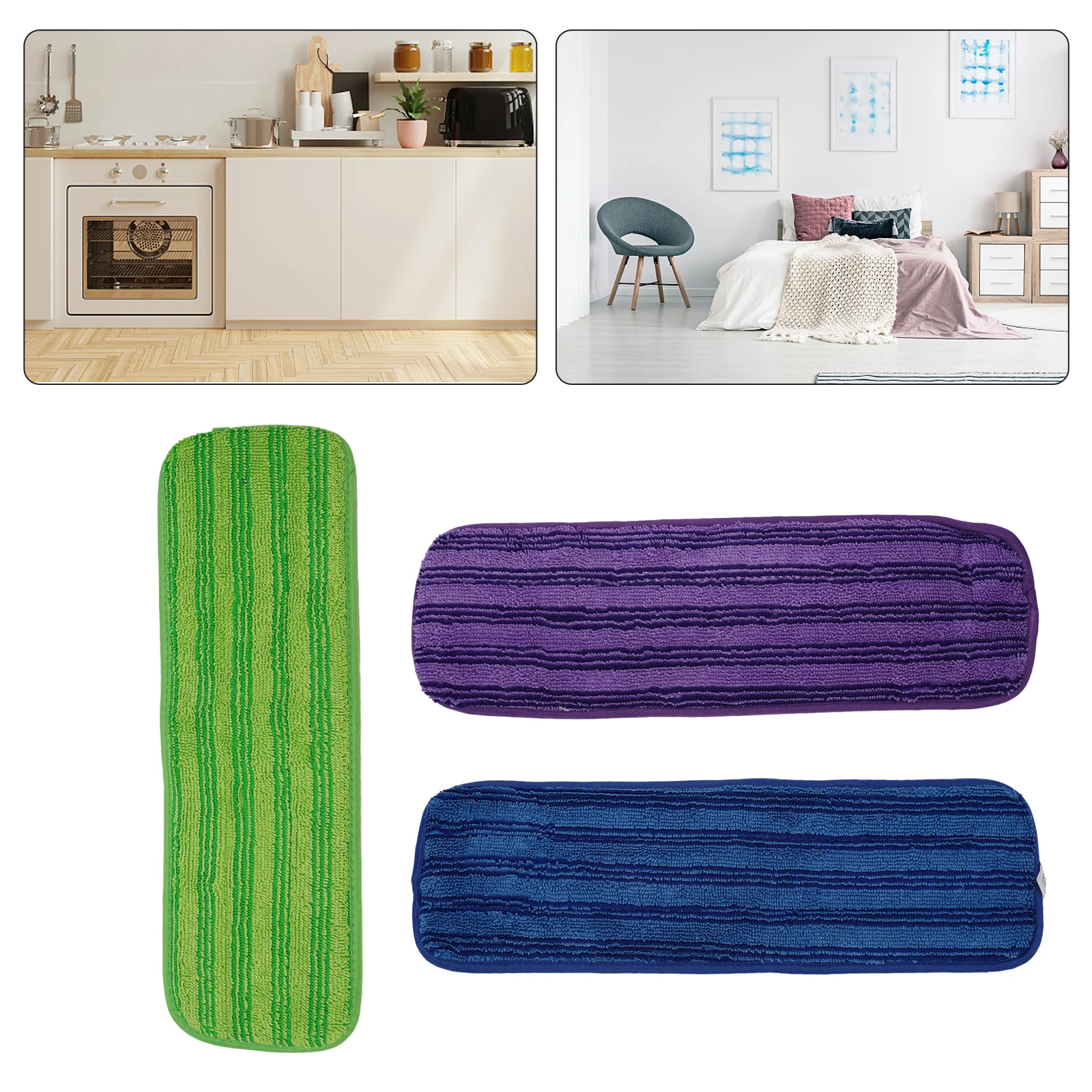 

Reusable Microfiber Power Mop Pads For Swiffer PowerMop & 13/14/15 Inch Mops With Backing Mop Replacement Cloth Cover