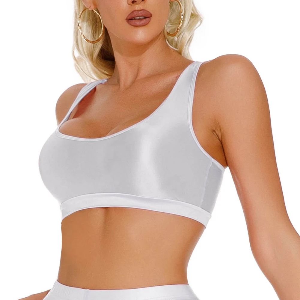 Sexy Crop Top Women Women Glossy See-through Vest Yoga T-Shirts Gym Sports Bra U Neck Tank Tops Transparent Blouse
Sexy Crop Top Women Women Glossy See-through Vest Yoga T-Shirts Gym Sports Bra U Neck Tank Tops Transparent Blouse