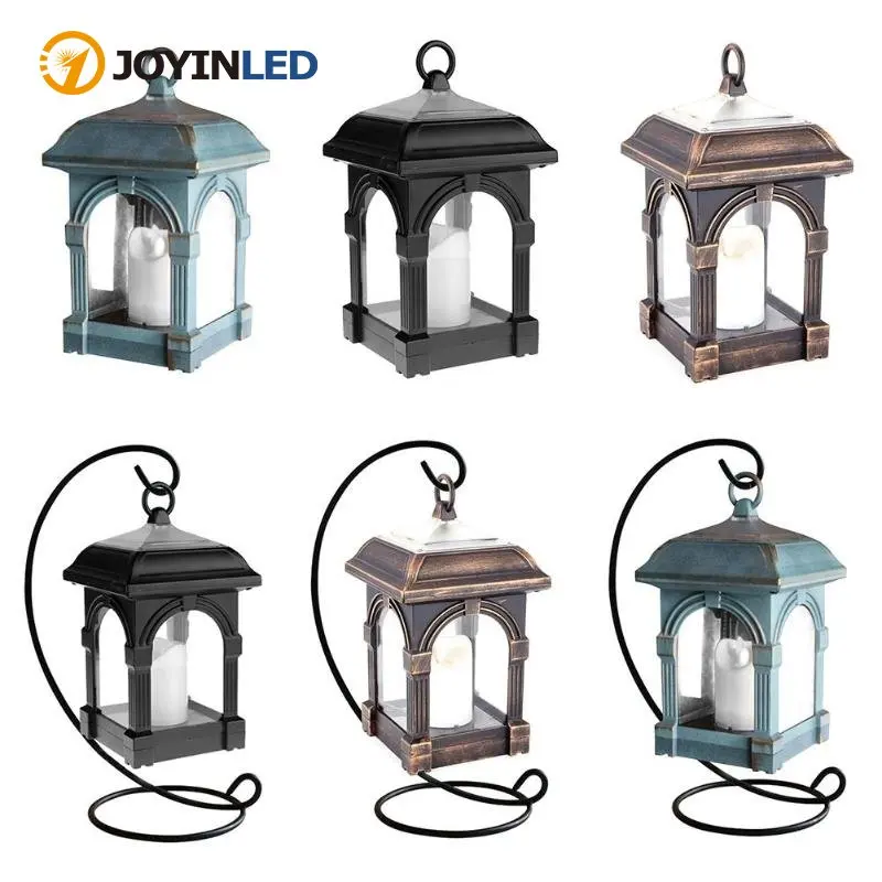 

LED Solar Candle Wind Lights Retro Flashing Palace Lamps Outdoors Courtyard Lawn Garden Park Decorative Landscape Lightings