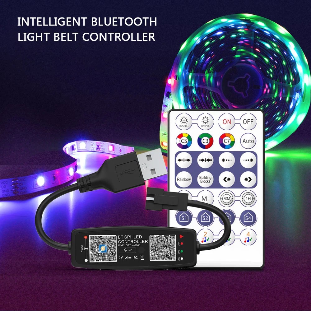 5M LED Strip Light RGB Bluetooth Control USB Flexible Light 5V Ribbon Diode for Holiday Room Home Party Decoration TV Backlight
5M LED Strip Light RGB Bluetooth Control USB Flexible Light 5V Ribbon Diode for Holiday Room Home Party Decoration TV Backlight