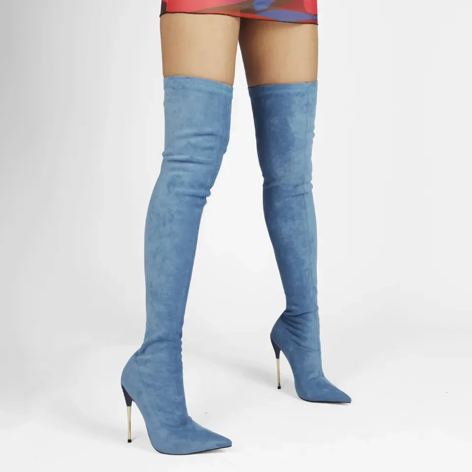 2023 Winter Big Size Women Over The Knee Boots Sexy High Heels Pointed Toe Suede Elastic Women's Long Boots
2023 Winter Big Size Women Over The Knee Boots Sexy High Heels Pointed Toe Suede Elastic Women's Long Boots