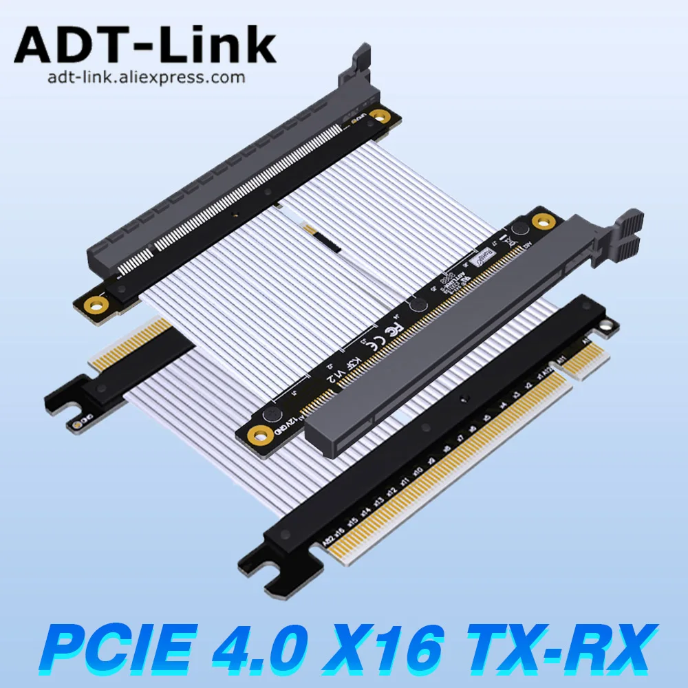 

Riser PCI-E 3.0 4.0 5.0 X16 Extension Cable Male To Male 16x Female To Female Pcie TX-RX Signal Exchange Silver K33VS K33FF