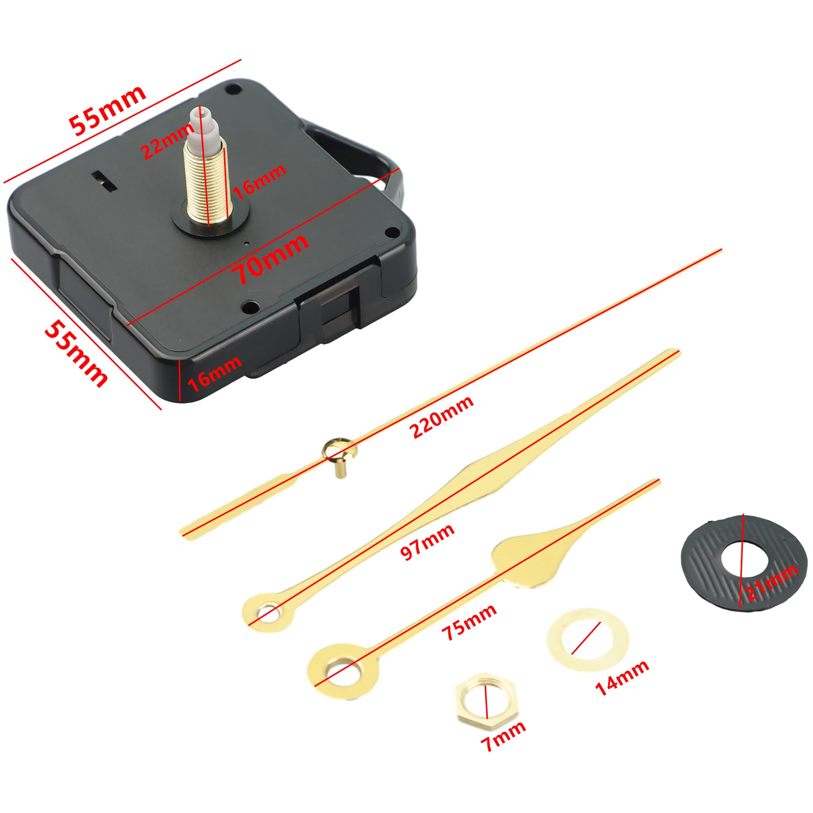 Clock Spindle Mechanism Repair Kit, Long Hands, Silent Mode, DIY Clock Making Supplies, Great for Clock Repair and Replacement
Clock Spindle Mechanism Repair Kit, Long Hands, Silent Mode, DIY Clock Making Supplies, Great for Clock Repair and Replacement