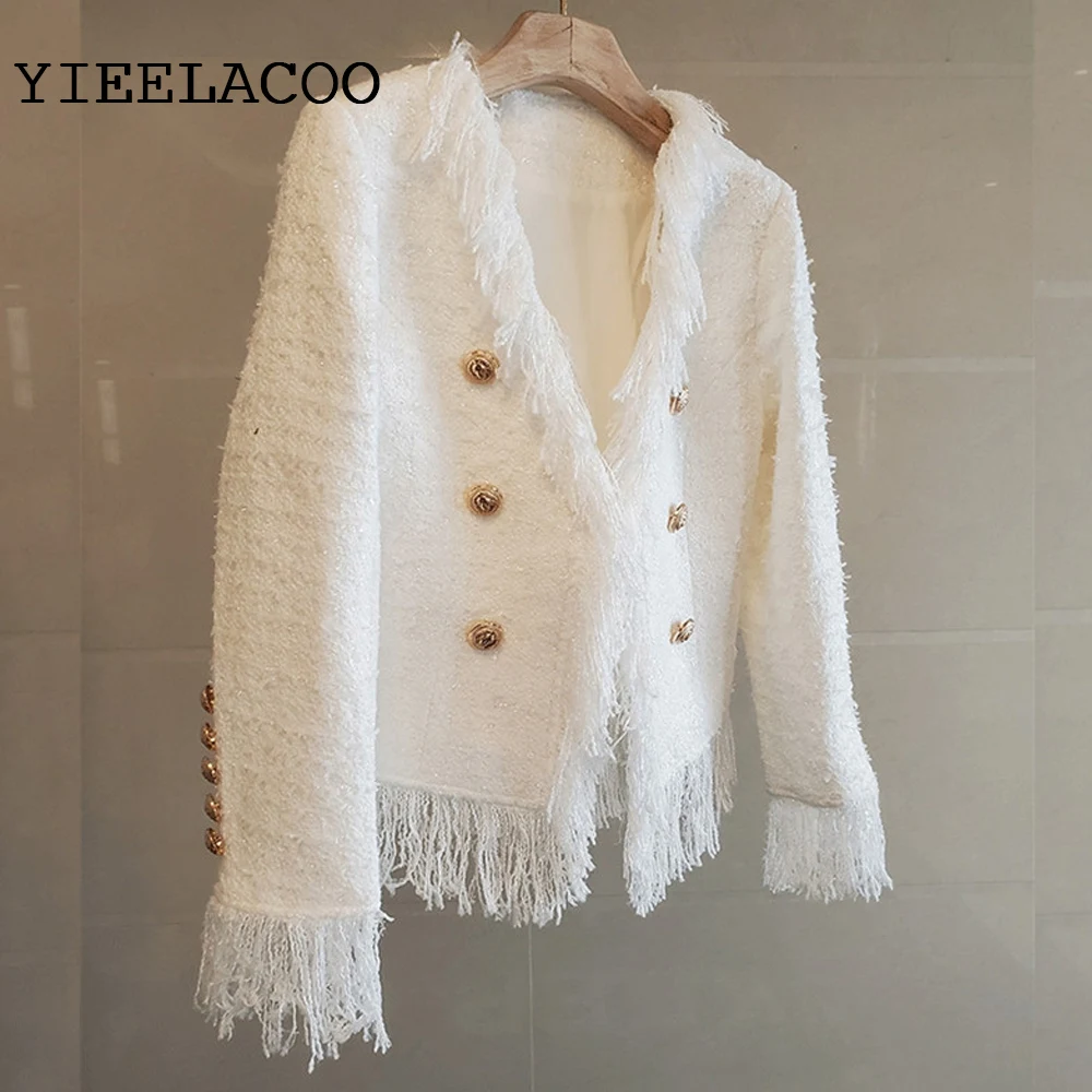 Early Spring White Small Fragrance Tweed Jacket Top 2022 New Spring / Autumn / Winter Ladies Classic Jacket
Early Spring White Small Fragrance Tweed Jacket Top 2022 New Spring / Autumn / Winter Ladies Classic Jacket