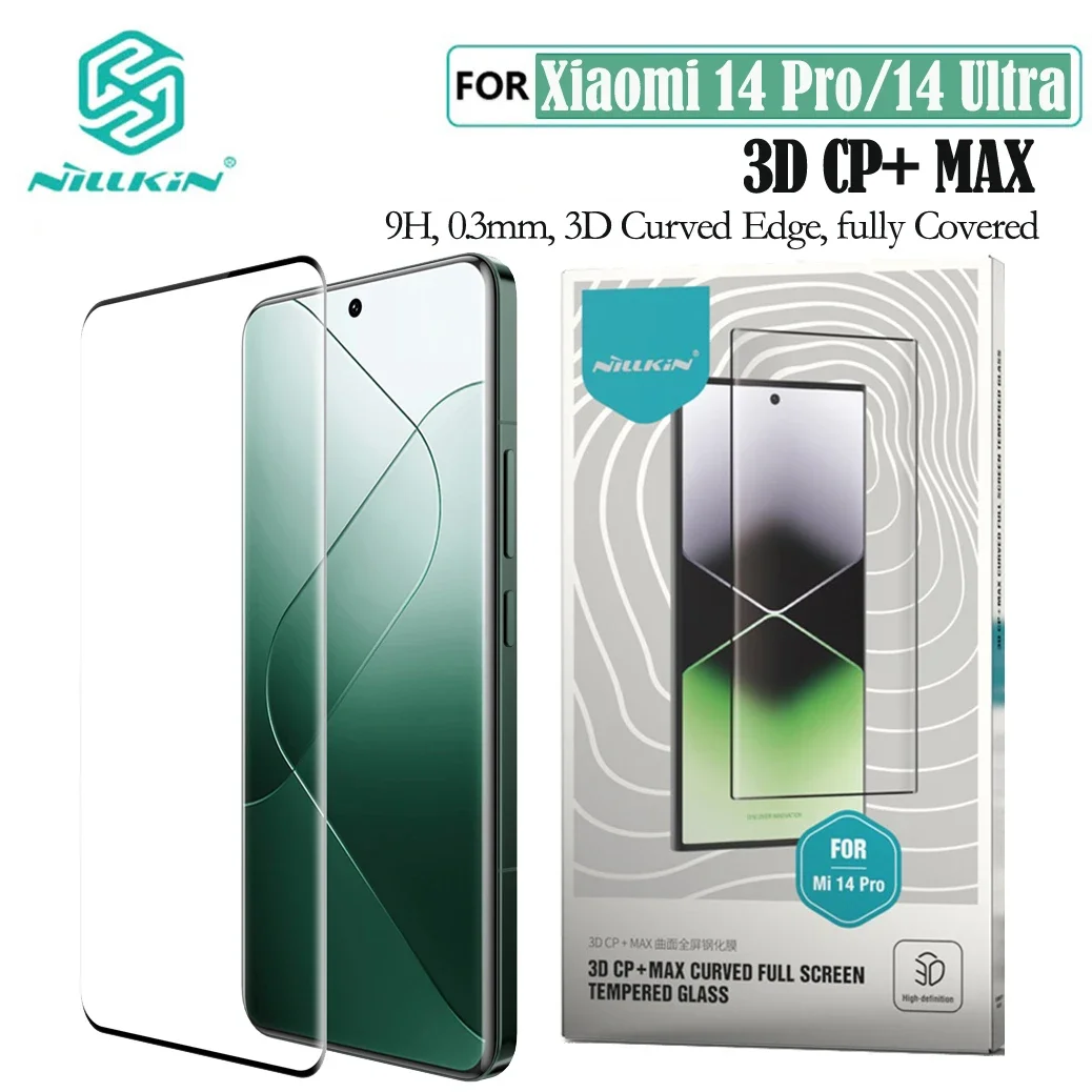 

Защитное стекло Nillkin 3D CP + Max для Xiaomi 14 Ultra, пленка из закаленного стекла с полным покрытием для Xiaomi Mi 14 Pro