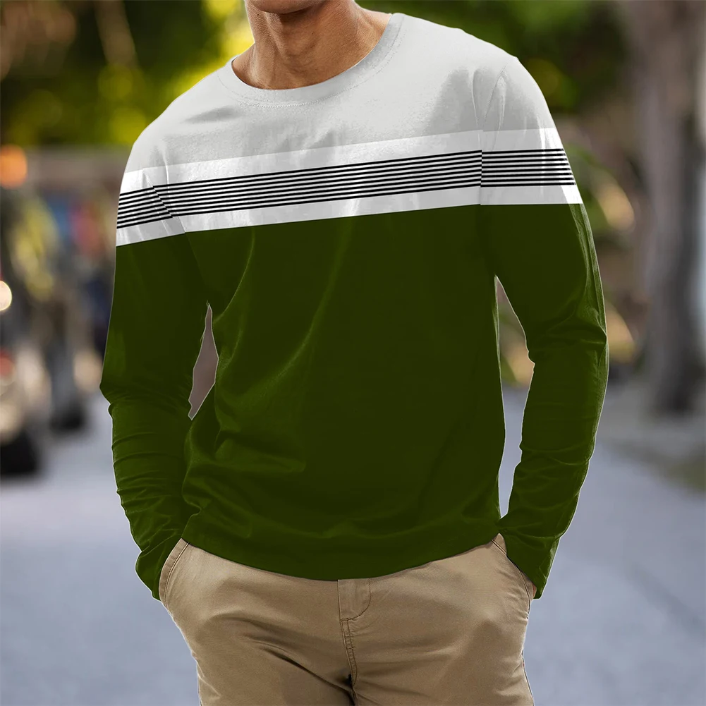

Мужская одежда, футболка, одежда для активного отдыха, Всесезонная блузка, повседневный пуловер из смесового хлопка с длинным рукавом, Новинка