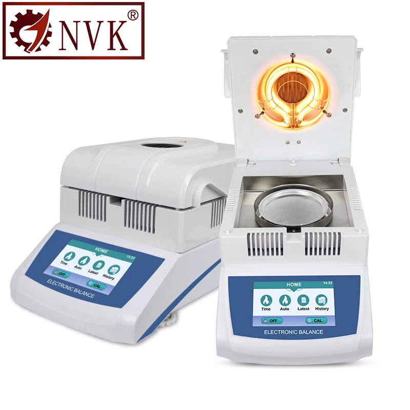 NVK Grain Moisture Tester 0.001g Medical Food Automatic Digital Solid Moisture Analyzer Halogen Sawdust Moisture Meter
NVK Grain Moisture Tester 0.001g Medical Food Automatic Digital Solid Moisture Analyzer Halogen Sawdust Moisture Meter