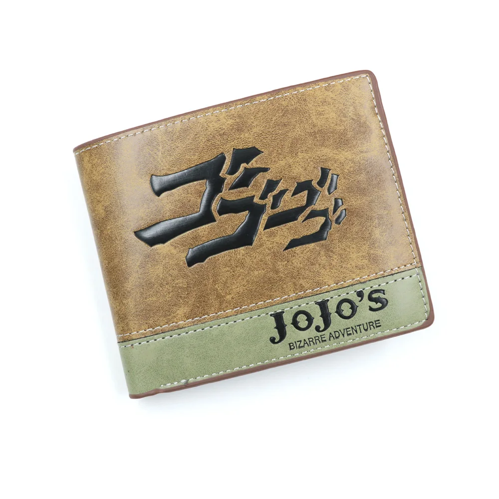 Anime JoJo's Bizarre Adventure Khaki PU Leather Short Wallet Mans Bifold Purse With Photo Slot Coin Pocket
Anime JoJo's Bizarre Adventure Khaki PU Leather Short Wallet Mans Bifold Purse With Photo Slot Coin Pocket