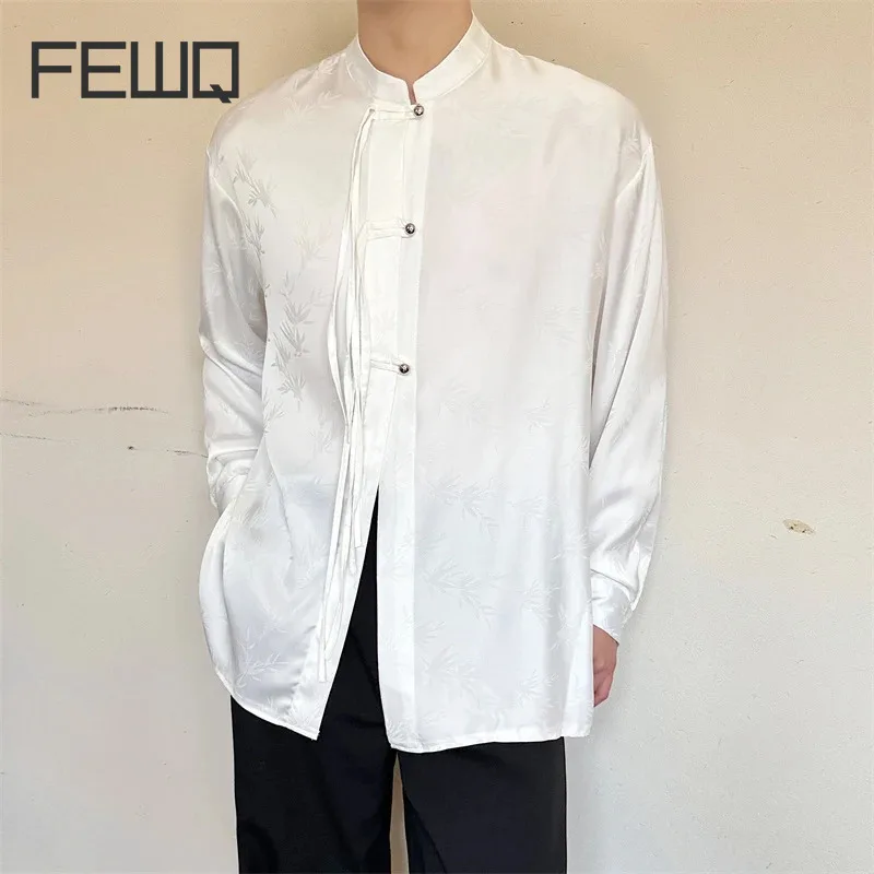 FEWQ Men's Shirt Jacquard New Chinese Style Light National Minimalist Style Side Slit Tassel 2024 Solid Color Male Tops 9C5082
FEWQ Men's Shirt Jacquard New Chinese Style Light National Minimalist Style Side Slit Tassel 2024 Solid Color Male Tops 9C5082