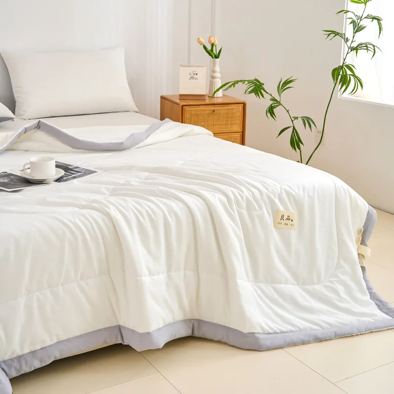 

Summer Light Comforter Soft Air Conditioning Four Season Quilt/Blanket A Grade Washed Cotton Single Double Bed Comforter Quilt