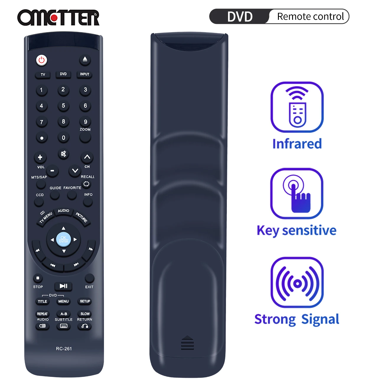 

RC-261 Remote Control Fit for Insignia LCD TV/DVD Combo NS-LDVD19Q-10A NS-LDVD32Q-10A NS-LDVD26Q-10A