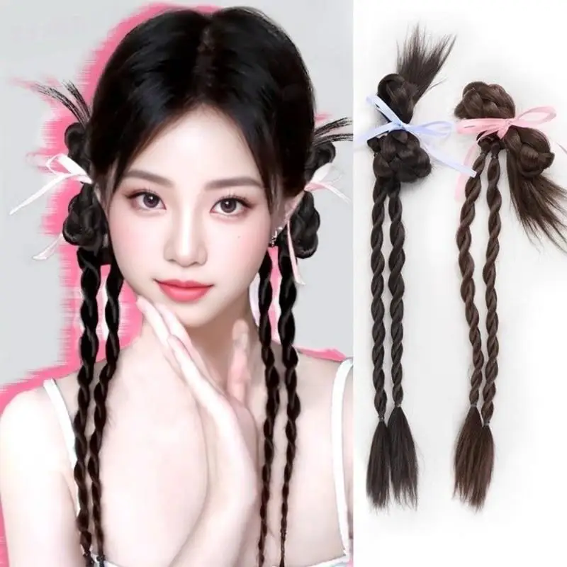 1PCS 42cm Ballet Style Pink Butterfly Ribbon Fried Dough Twists Braid Horsetail Wig for Women Summer Fashion Hair Accessories
1PCS 42cm Ballet Style Pink Butterfly Ribbon Fried Dough Twists Braid Horsetail Wig for Women Summer Fashion Hair Accessories