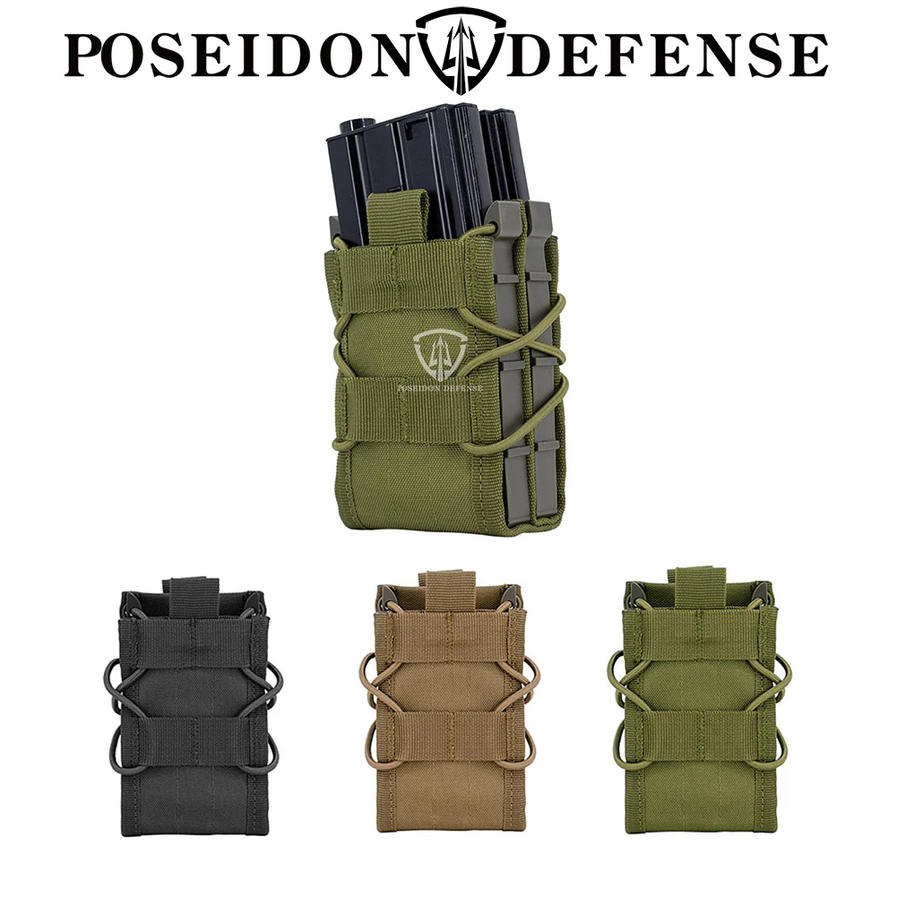 

Molle Single Double Layer Magazine Pouch Tactical Gear Mag Carrier Ammo Holster for Rifle AR 5.56 .233 AK 7.62 .308 Mag