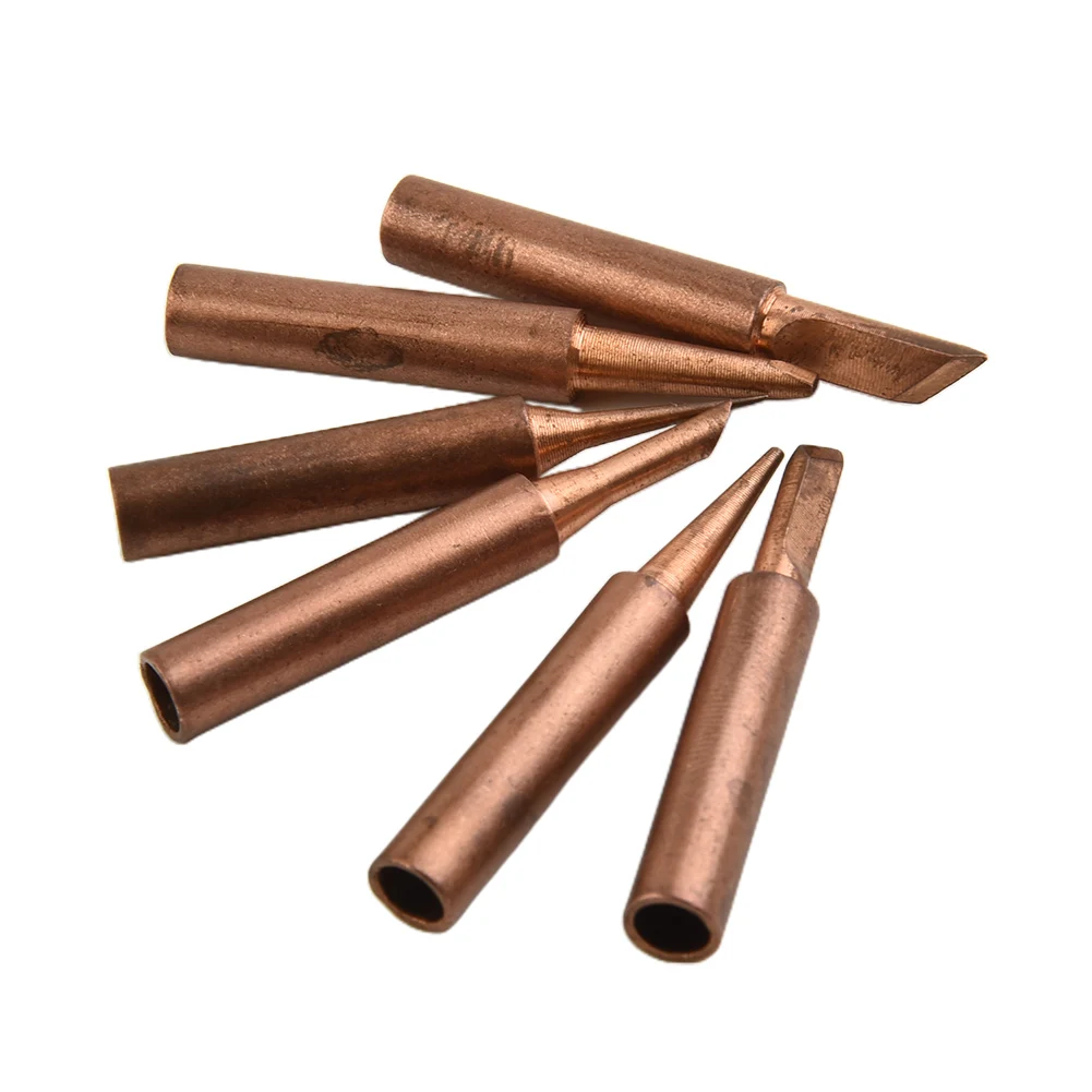 7pcs/set Copper 900M-T Soldering Iron Tips & Handle Set I+B+K+2.4D+3C+SK Welding Head For Hakko Soldering Station
7pcs/set Copper 900M-T Soldering Iron Tips & Handle Set I+B+K+2.4D+3C+SK Welding Head For Hakko Soldering Station