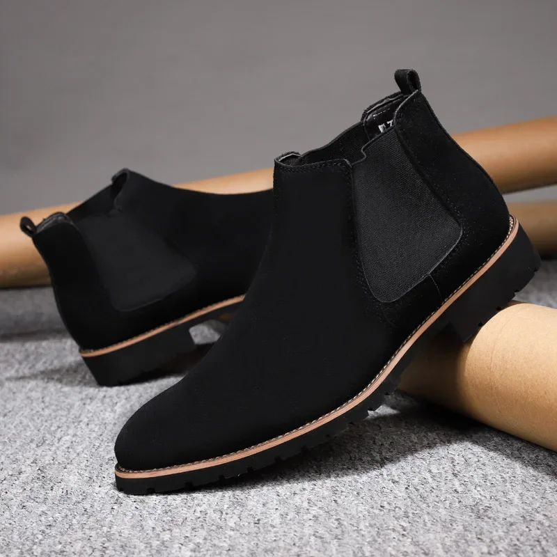 New Luxury Brand Versatile Chelsea Men Boots Genuine Leather Ankle Round Toe Business Men Classic Retro Anti-slip Wearable Boots
New Luxury Brand Versatile Chelsea Men Boots Genuine Leather Ankle Round Toe Business Men Classic Retro Anti-slip Wearable Boots