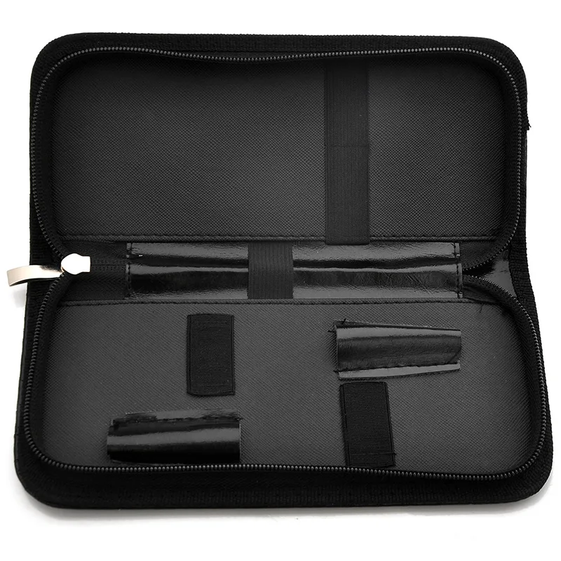 

Leather Haircut Scissors Bag Professional Salon Hairdressing Hairstyling Scissors Tool Case Multifunction Portable Zipper Pouch
