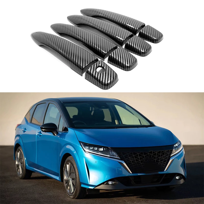 Для Nissan Note 2020 2021, хромированная накладка из углеродного волокна на боковую дверную ручку автомобиля, стикер, аксессуары для стайлинга
Для Nissan Note 2020 2021, хромированная накладка из углеродного волокна на боковую дверную ручку автомобиля, стикер, аксессуары для стайлинга