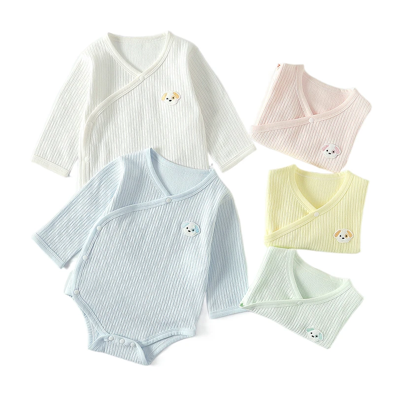 

Newborn Baby Onesies Romper Spring Autumn Long Sleeve Solid 100% Cotton One Pieces Bodysuit Infant Toddle Unisex Boy Girl Clothe