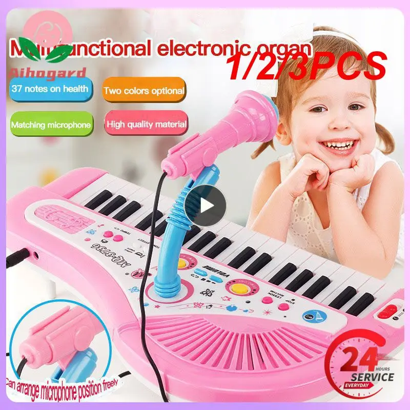 

1/2/3PCS Keys Electronic Organ Kids Musical Toy With Teaching Keyboard Microphone Mini Piano Children's Early Educational Puzzle