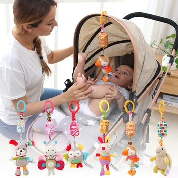 Scooter Infantil de 4 Rodas: A Maneira Perfeita de Promover o Equilíbrio e a Coordenação Motoras 8 Baby Sensory Hanging Rattles Soft Learning Toy Plush Animals Stroller Infant Car Bed Crib with Teether for Bebe Babies Toddlers